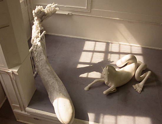 Diving Whale and Hippocamp, Dido Crosby, Degree Show, Central St Martin's School of Art and Design, London 1996