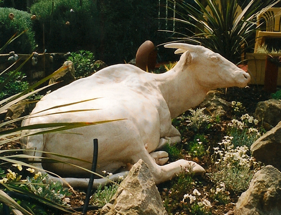 Dido Crosby, 'Indonesian Cow' at Harbour Point, Rye harbour, East Sussex in 2000
